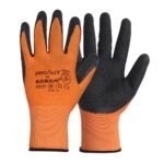 Latex/Polyester Karam HS01 230 mm Small Orange Supported Hand Gloves