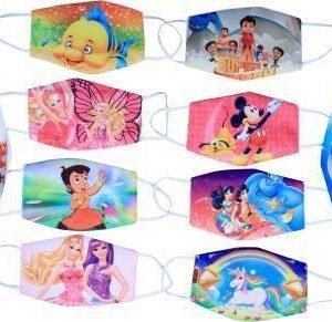 Combo of Cartoon Mask For Kids - Pack of 10
