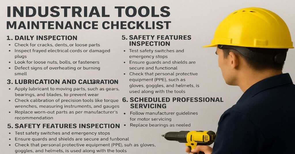industrial tools maintenance checklist