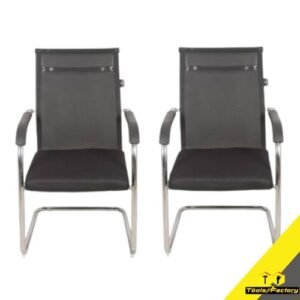 Office Visitor Chair  (Black, Set of 2, DIY(Do-It-Yourself))