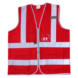 Evion Large Size Red Reflective Safety Jacket, ES-032