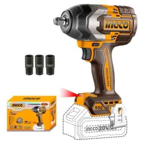 Ingco 0-2400rpm 1/2 inch 1000Nm Cordless Impact Wrench with Brushless Motor & Integrated LED Work Light, CIWLI20851 1 Ingco 0-2400rpm 1/2 inch 1000Nm Cordless Impact Wrench with Brushless Motor & Integrated LED Work Light, CIWLI20851