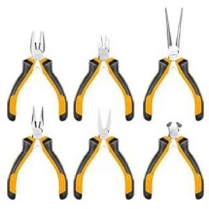 Ingco 6 Pcs 4.5 inch Metal Mini Plier Set, HMPS06115