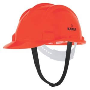 Karam Red Safety Helmets with Plastic Cradle, PN 501 (Pack of 10)