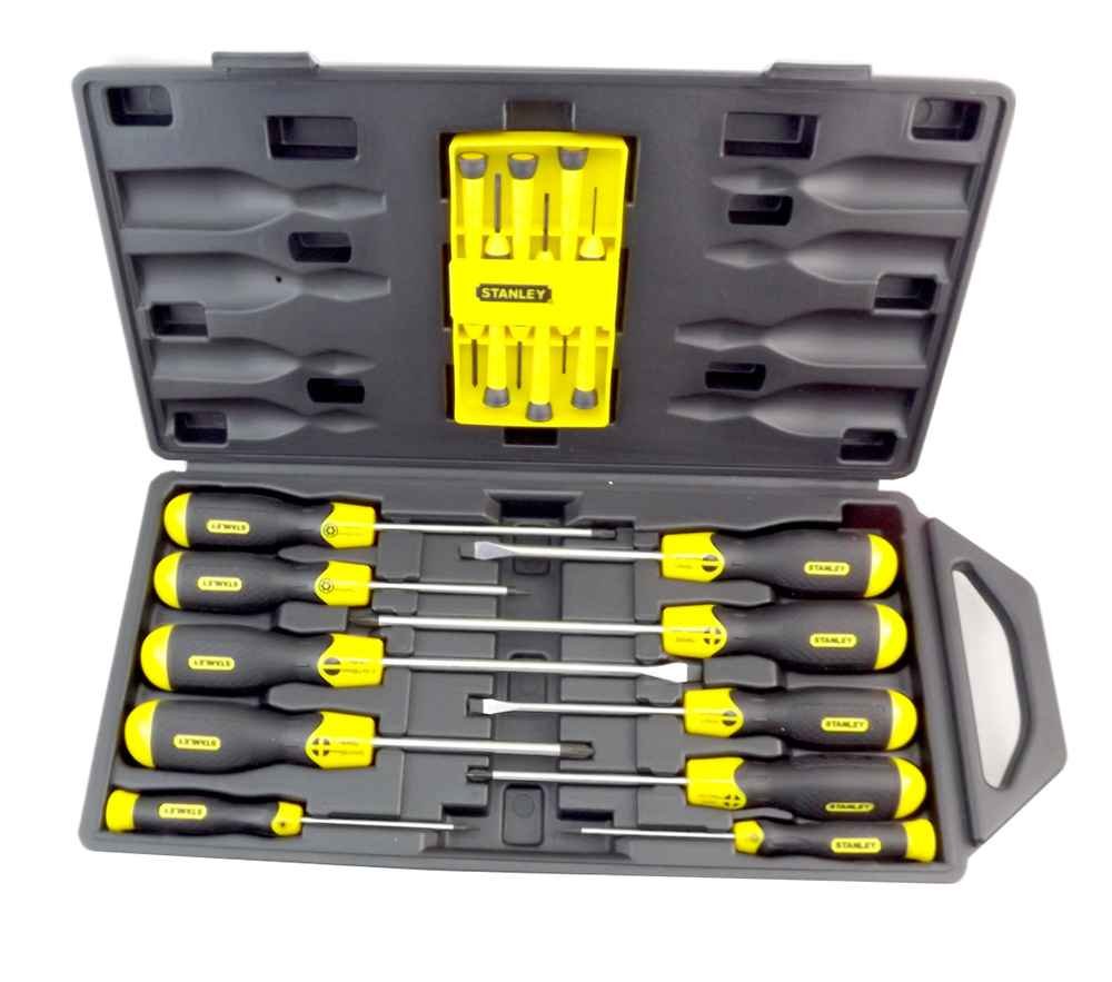 Stanley 16 Pcs CRV Steel Cushion Grip Screwdriver Set, 68-0002C 1 Stanley 16 Pcs CRV Steel Cushion Grip Screwdriver Set, 68-0002C