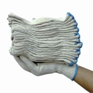Swavind 70g Cotton Knitted White Lightweight & Breathable Hand Safety Gloves, Size: Free (Pack of 100)